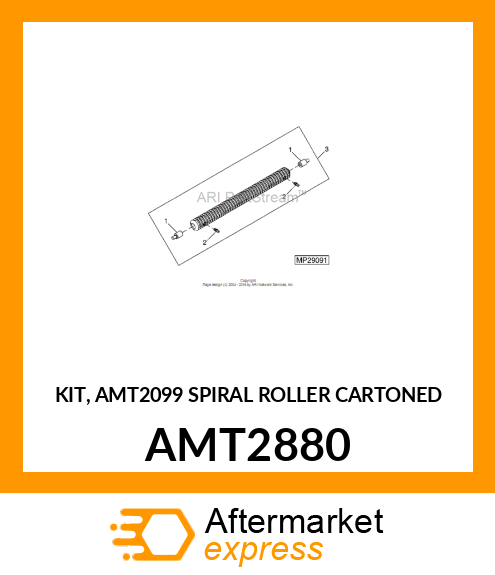 KIT, AMT2099 SPIRAL ROLLER CARTONED AMT2880