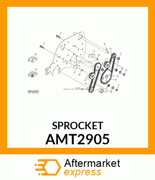 SPROCKET, WELDED CHAIN (37T) AMT2905