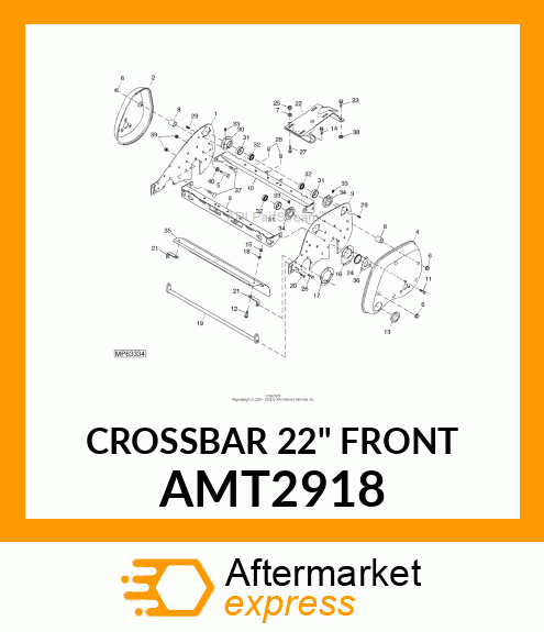 CROSSBAR 22" FRONT AMT2918