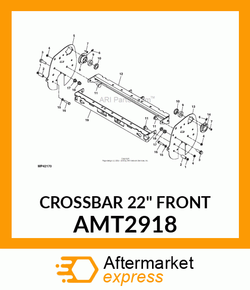 CROSSBAR 22" FRONT AMT2918