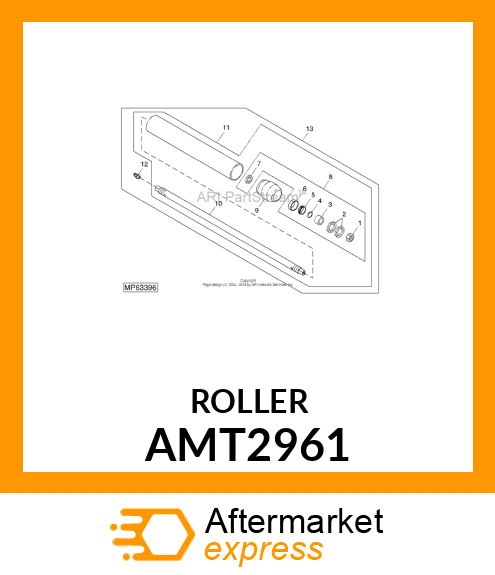 ROLLER, SMOOTH 3"3" AMT2961