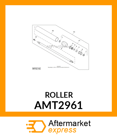 ROLLER, SMOOTH 3"3" AMT2961