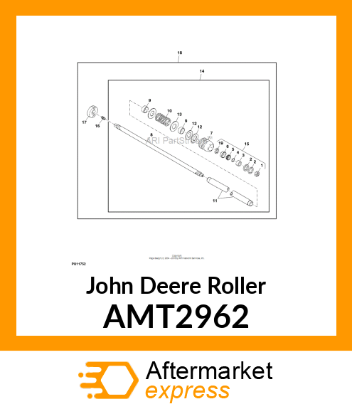 ROLLER, ROLLER, GROOVED 3" 3" AMT2962