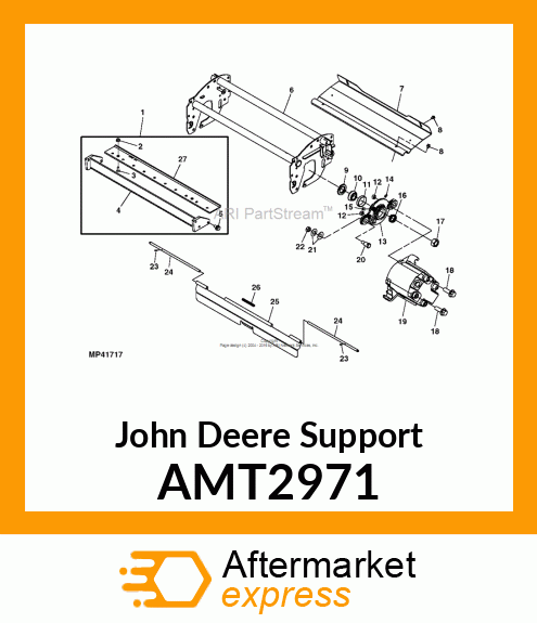SUPPORT, WELDED BEDKNIFE (26H) AMT2971