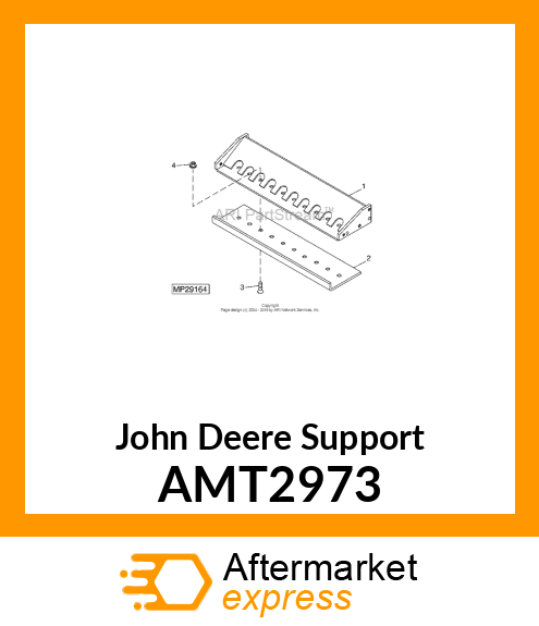 SUPPORT, WELDED BEDKNIFE (22H) AMT2973
