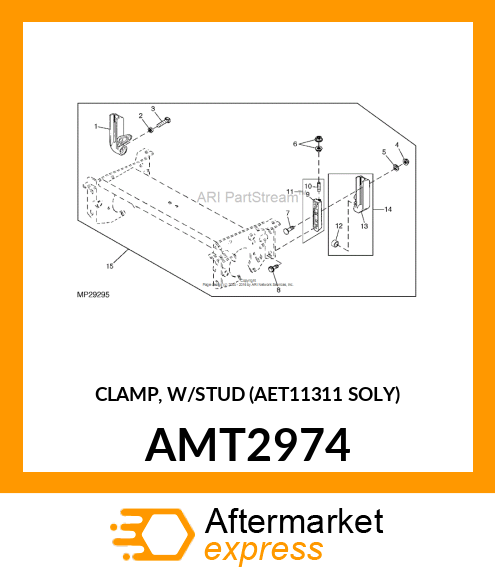 CLAMP, W/STUD (AET11311 SOLY) AMT2974