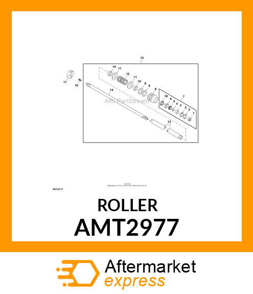 GROOVED ROLLER (30H X 3") AMT2977
