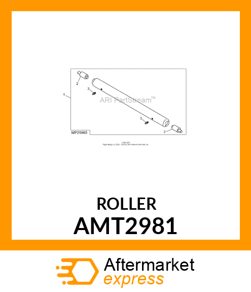ROLLER, SMOOTH W/BEARINGS (18") AMT2981