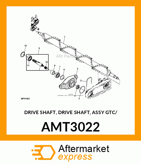 DRIVE SHAFT, DRIVE SHAFT, ASSY GTC/ AMT3022