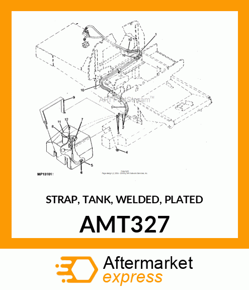 STRAP, TANK, WELDED, PLATED AMT327