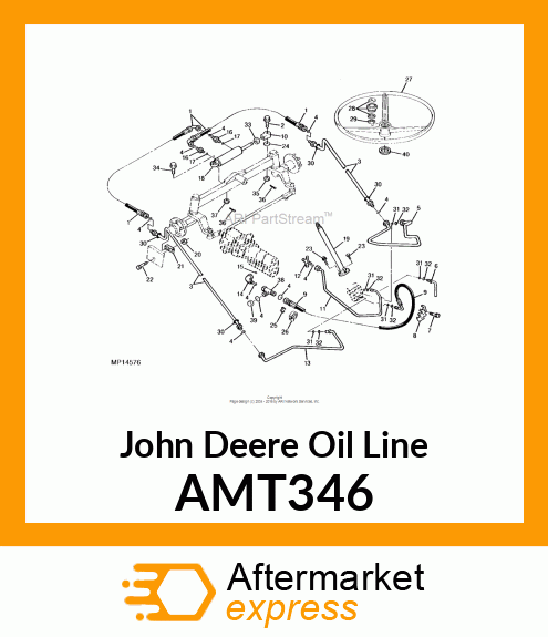 LINE, OIL STEERING (FRAME) AMT346