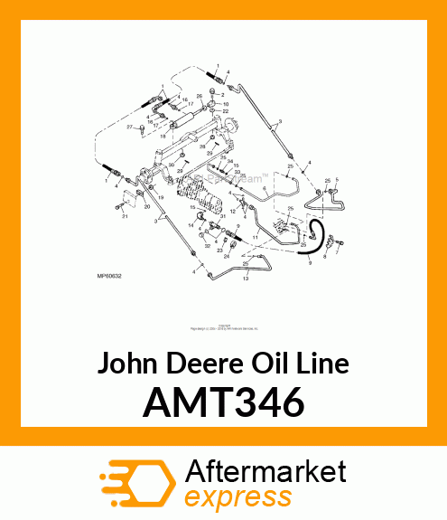 LINE, OIL STEERING (FRAME) AMT346