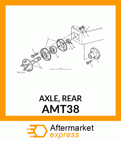 AXLE, REAR AMT38