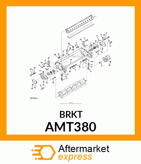 SUPPORT, WELDED RH REAR ROLLER AMT380