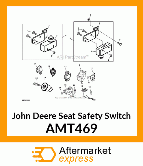 SWITCH, SEAT (N.O./N.O.) PLUNGER AMT469