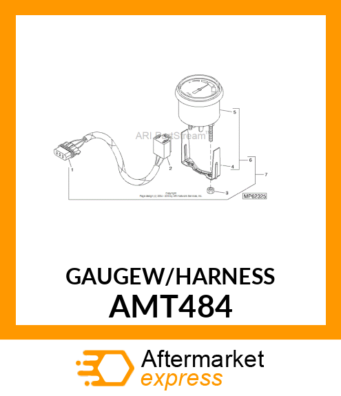 GAUGE, FUEL W/HARNESS AMT484