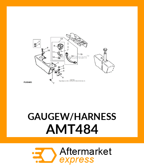 GAUGE, FUEL W/HARNESS AMT484