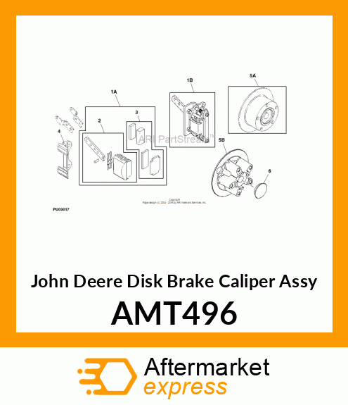 DISK BRAKE CALIPER ASSY CW AMT496