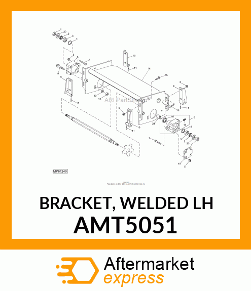 BRACKET, WELDED LH AMT5051