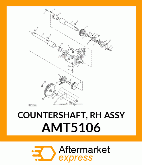 COUNTERSHAFT, RH ASSY AMT5106