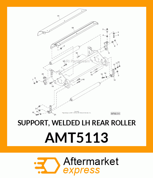 SUPPORT, WELDED LH REAR ROLLER AMT5113