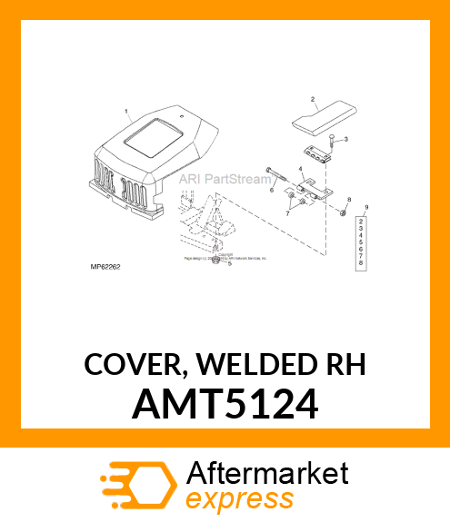 COVER, WELDED RH AMT5124