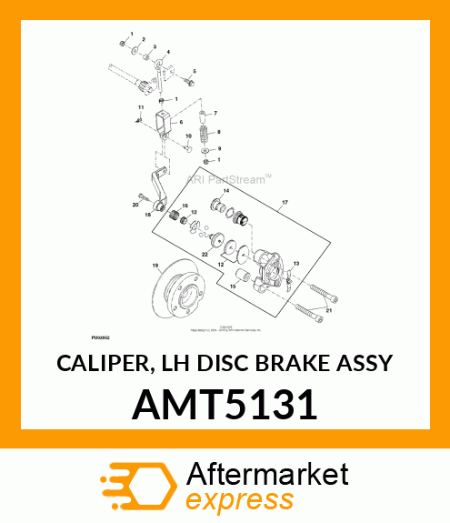 CALIPER, LH DISC BRAKE ASSY AMT5131