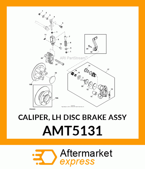 CALIPER, LH DISC BRAKE ASSY AMT5131