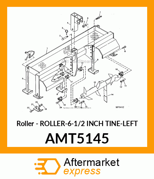 Roller - ROLLER-6-1/2 INCH TINE-LEFT AMT5145