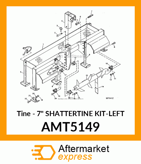 Tine - 7" SHATTERTINE KIT-LEFT AMT5149