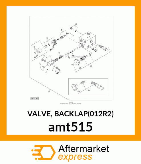 VALVE, BACKLAP(012R2) amt515