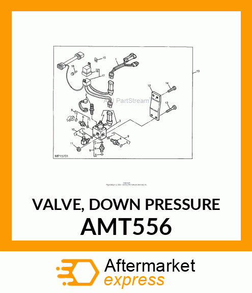 VALVE, DOWN PRESSURE AMT556