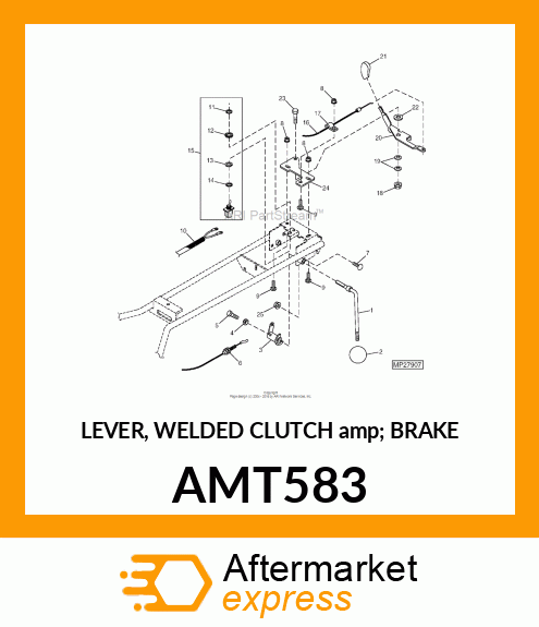 LEVER, WELDED CLUTCH amp; BRAKE AMT583