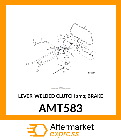 LEVER, WELDED CLUTCH amp; BRAKE AMT583