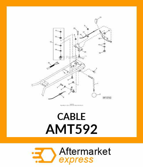 CABLE, BRAKE AMT592