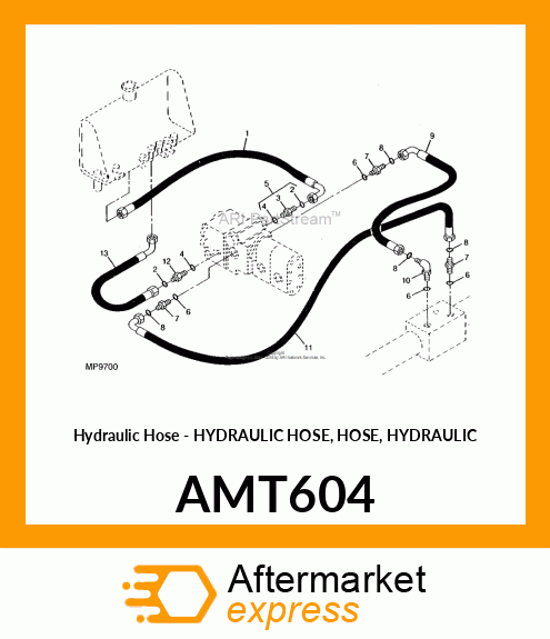 Hydraulic Hose - HYDRAULIC HOSE, HOSE, HYDRAULIC AMT604