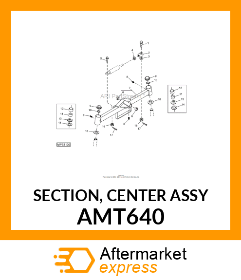 SECTION, CENTER ASSY AMT640