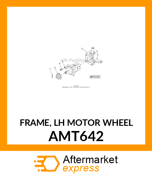 FRAME, LH MOTOR WHEEL AMT642