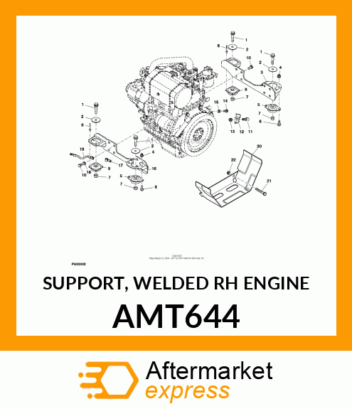 SUPPORT, WELDED RH ENGINE AMT644