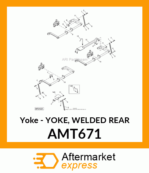 Yoke - YOKE, WELDED REAR AMT671