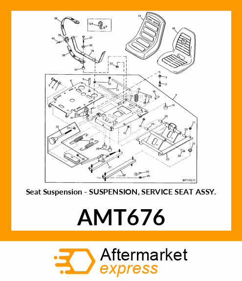 Seat Suspension - SUSPENSION, SERVICE SEAT ASSY. AMT676