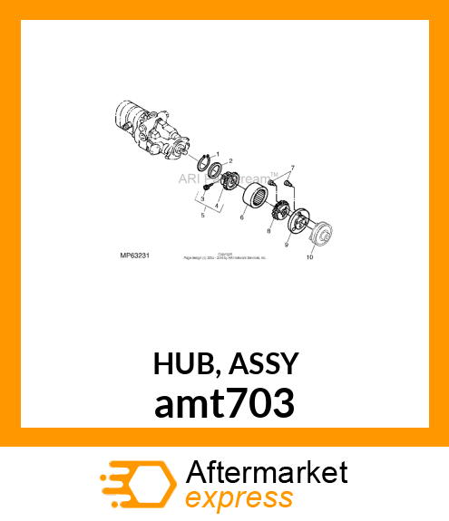 HUB, ASSY amt703