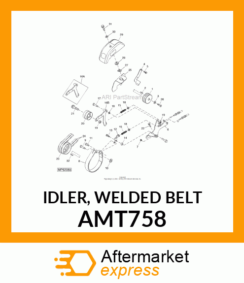 IDLER, WELDED BELT AMT758