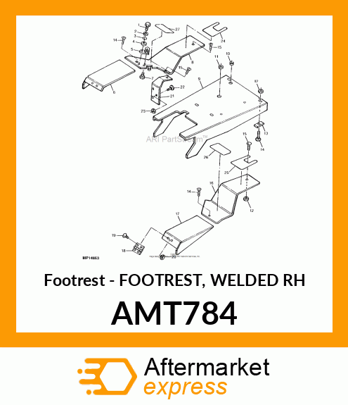 Footrest Welded Rh AMT784