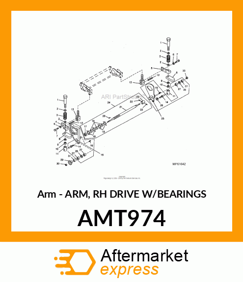 Arm Rh Drive with Bearings AMT974