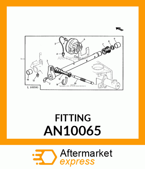 CONNECTOR TUBE 1/4 AN10065