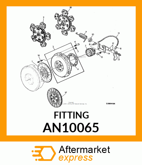 CONNECTOR TUBE 1/4 AN10065