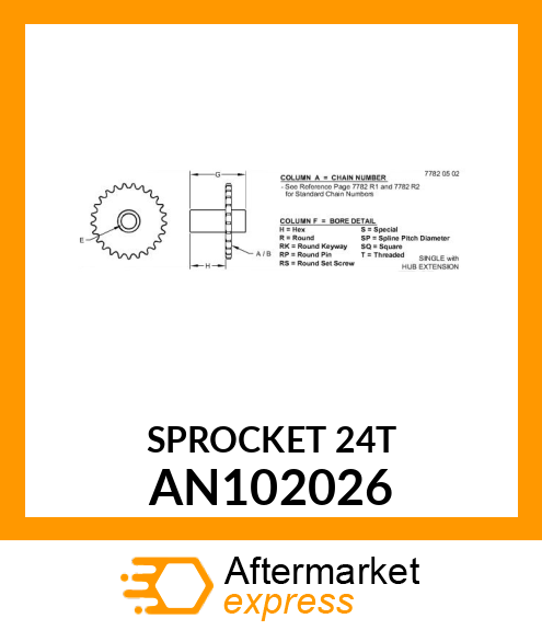 SPROCKET ASSY AN102026