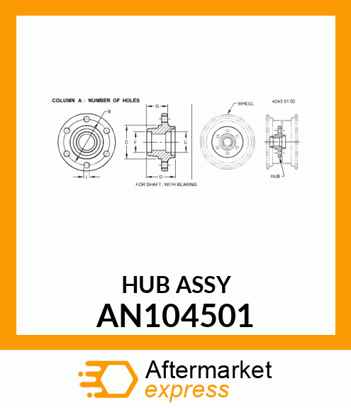 HUB ASSY AN104501