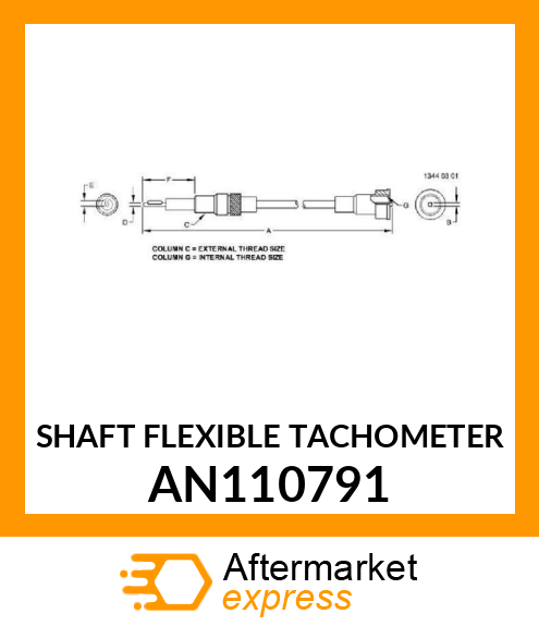 SHAFT FLEXIBLE TACHOMETER AN110791